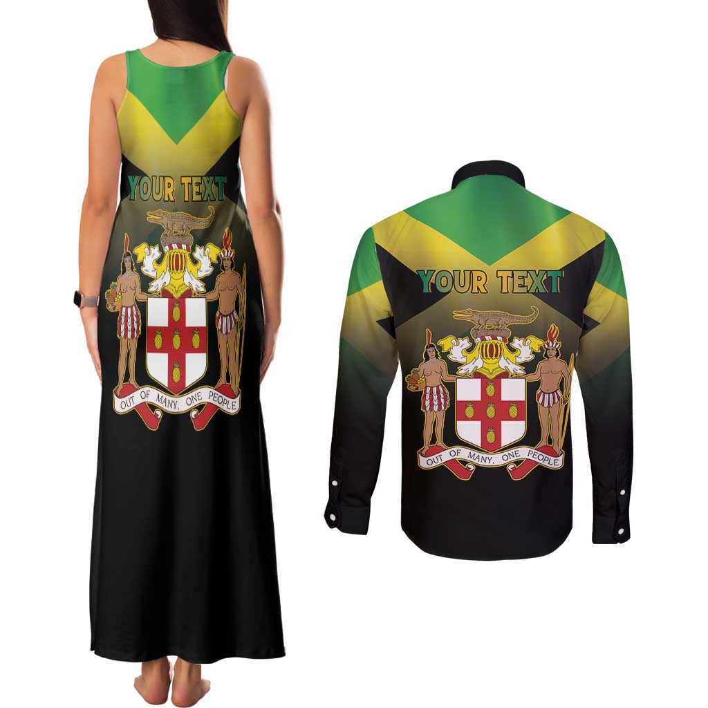 Personalized Pray For Jamaica Couples Matching Tank Maxi Dress and Long Sleeve Button Shirt Jamaica Strong - Wonder Print Shop