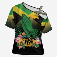 Personalized Pray For Jamaica Cross Shoulder Shirt Jamaica Strong - Wonder Print Shop