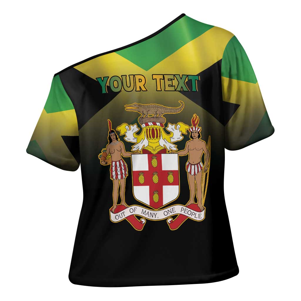 Personalized Pray For Jamaica Cross Shoulder Shirt Jamaica Strong - Wonder Print Shop