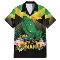 Personalized Pray For Jamaica Family Matching Off The Shoulder Long Sleeve Dress and Hawaiian Shirt Jamaica Strong - Wonder Print Shop