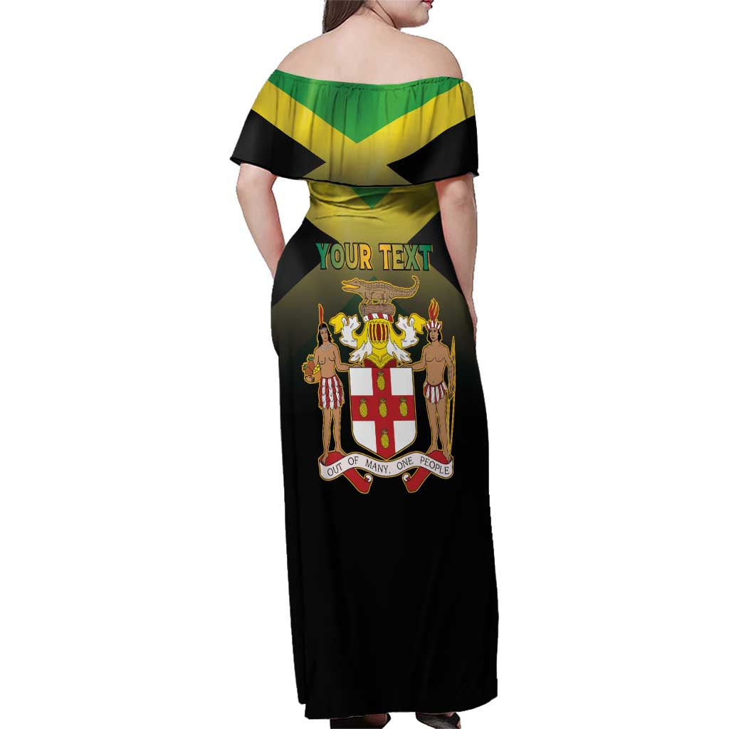 Personalized Pray For Jamaica Family Matching Off Shoulder Maxi Dress and Hawaiian Shirt Jamaica Strong - Wonder Print Shop