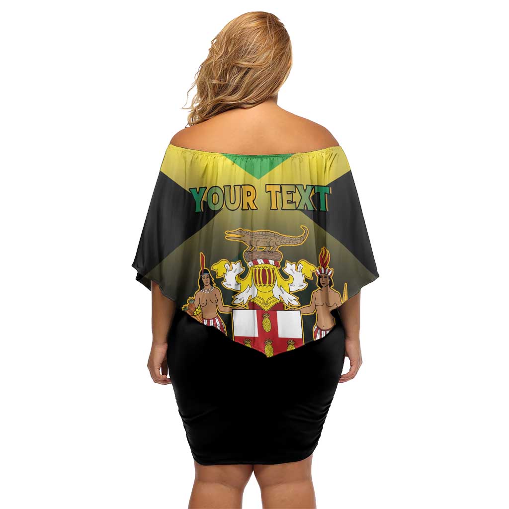 Personalized Pray For Jamaica Family Matching Off Shoulder Short Dress and Hawaiian Shirt Jamaica Strong - Wonder Print Shop