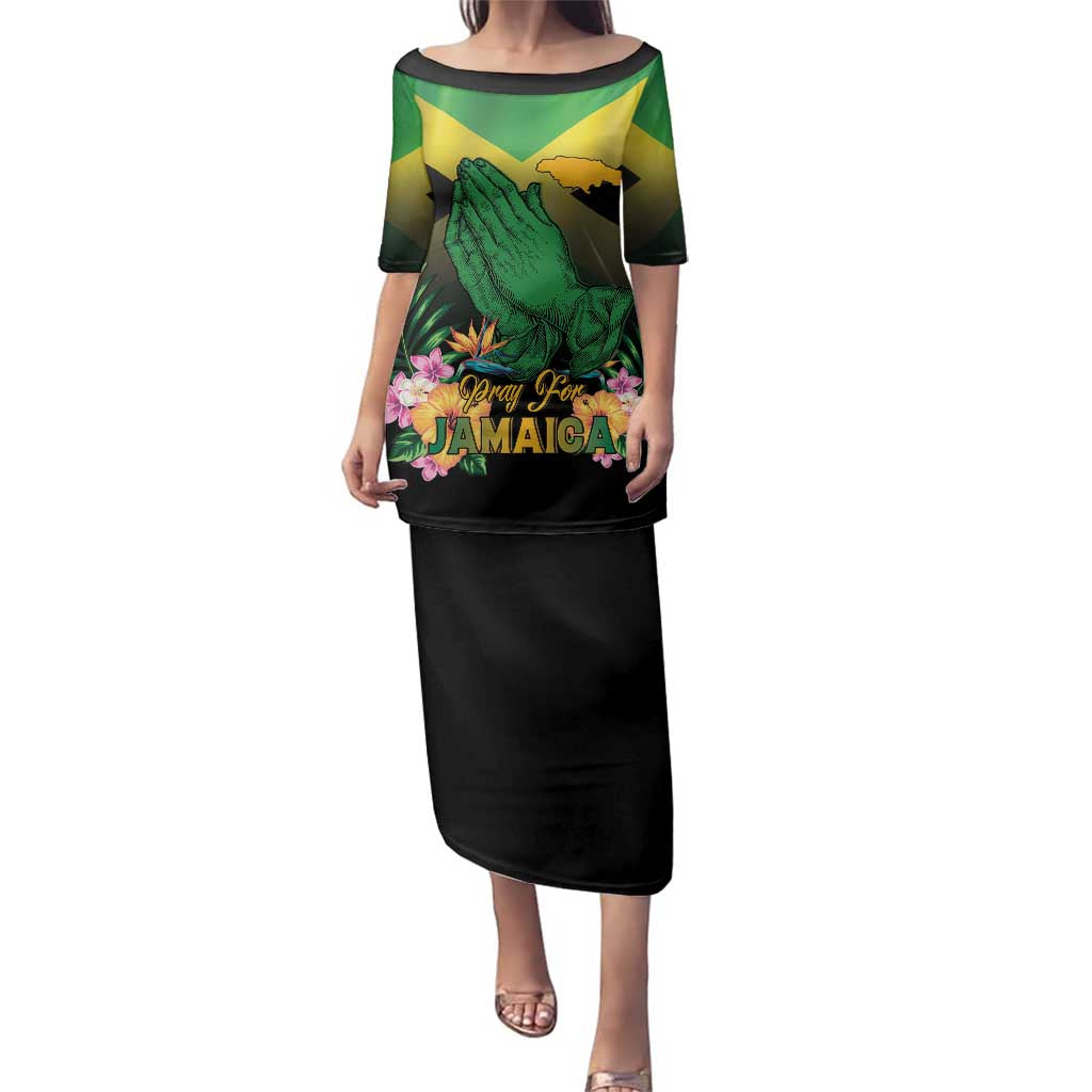 Personalized Pray For Jamaica Family Matching Puletasi and Hawaiian Shirt Jamaica Strong - Wonder Print Shop