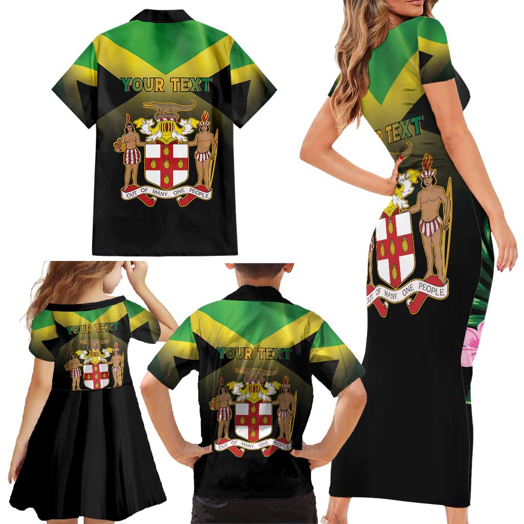 Personalized Pray For Jamaica Family Matching Short Sleeve Bodycon Dress and Hawaiian Shirt Jamaica Strong - Wonder Print Shop