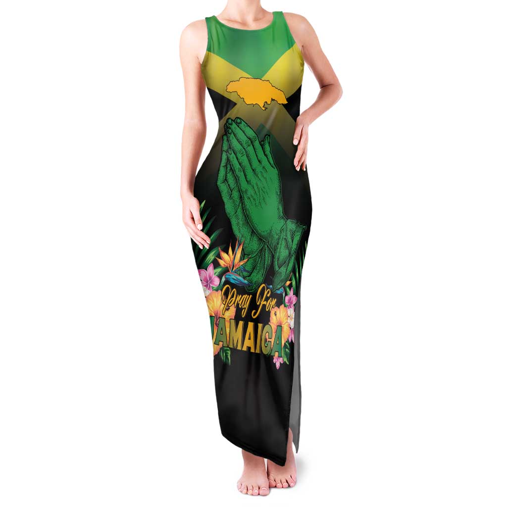 Personalized Pray For Jamaica Family Matching Tank Maxi Dress and Hawaiian Shirt Jamaica Strong - Wonder Print Shop