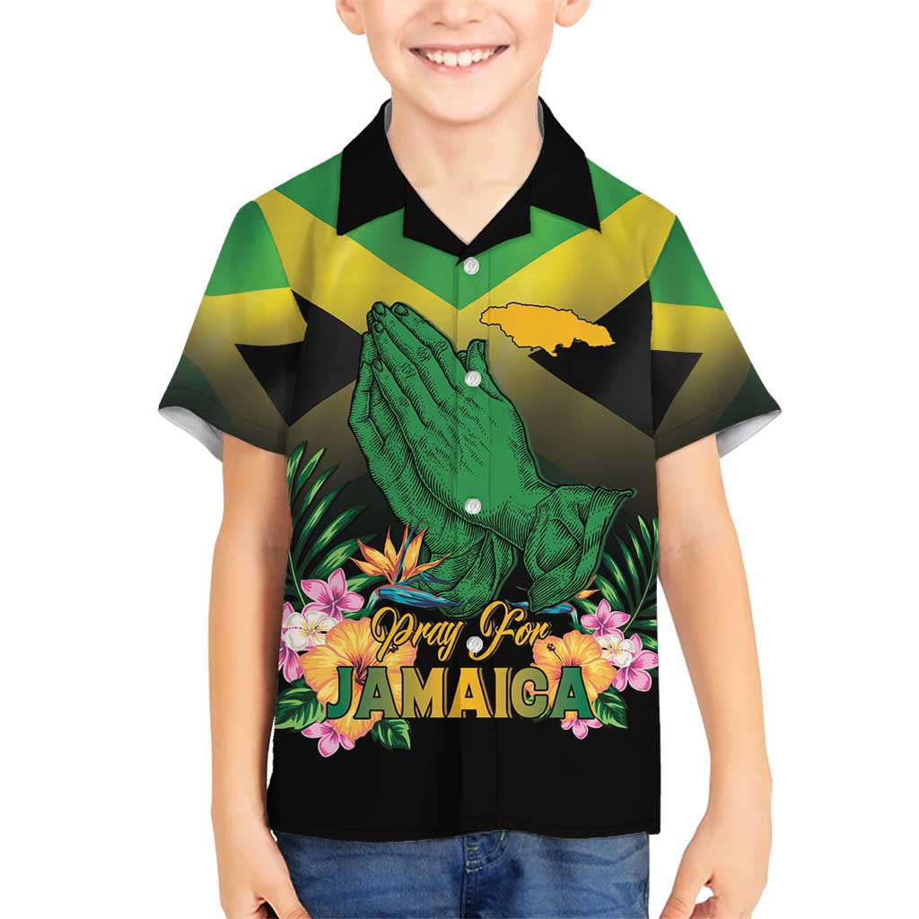 Personalized Pray For Jamaica Family Matching Tank Maxi Dress and Hawaiian Shirt Jamaica Strong - Wonder Print Shop