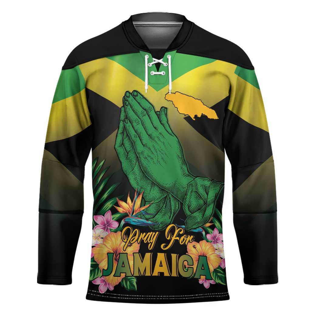 Personalized Pray For Jamaica Hockey Jersey Jamaica Strong - Wonder Print Shop