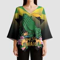 Personalized Pray For Jamaica Kimono Sleeve Blouse Jamaica Strong - Wonder Print Shop