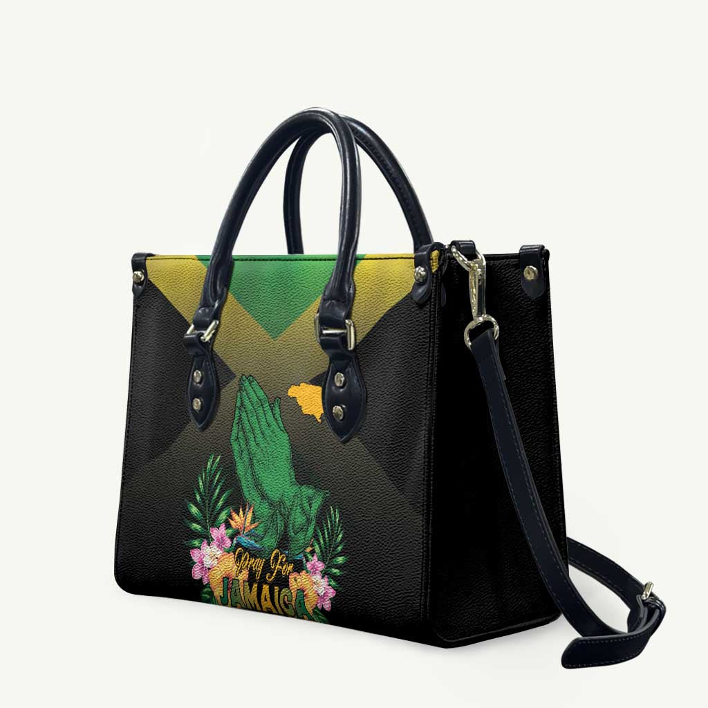 Pray For Jamaica Leather Bag Jamaica Strong - Wonder Print Shop