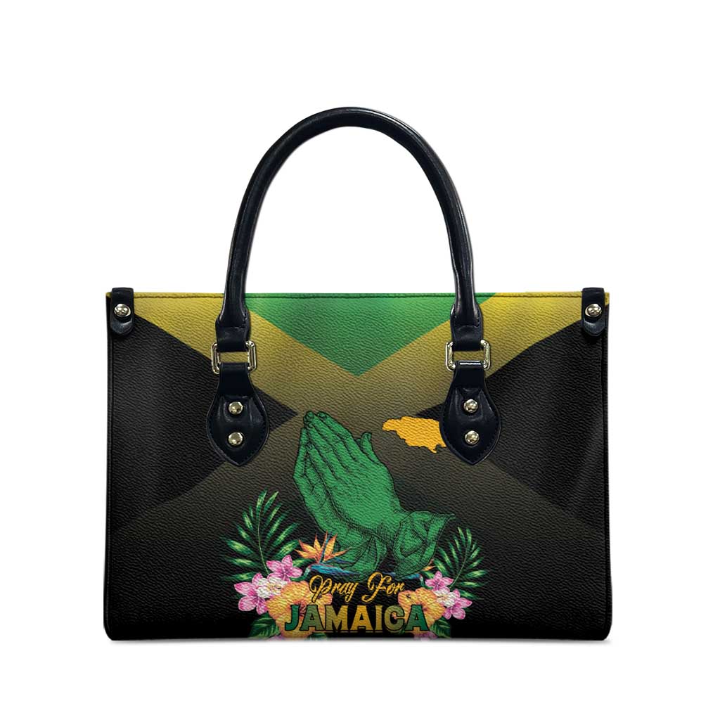 Pray For Jamaica Leather Bag Jamaica Strong - Wonder Print Shop