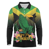 Personalized Pray For Jamaica Long Sleeve Polo Shirt Jamaica Strong - Wonder Print Shop