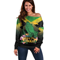 Personalized Pray For Jamaica Off Shoulder Sweater Jamaica Strong - Wonder Print Shop