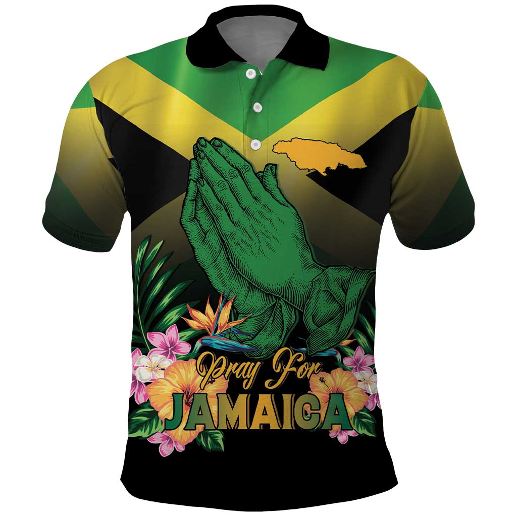 Personalized Pray For Jamaica Polo Shirt Jamaica Strong - Wonder Print Shop