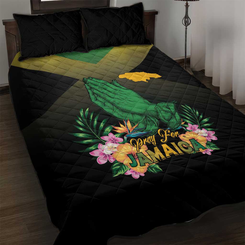 Pray For Jamaica Quilt Bed Set Jamaica Strong - Wonder Print Shop