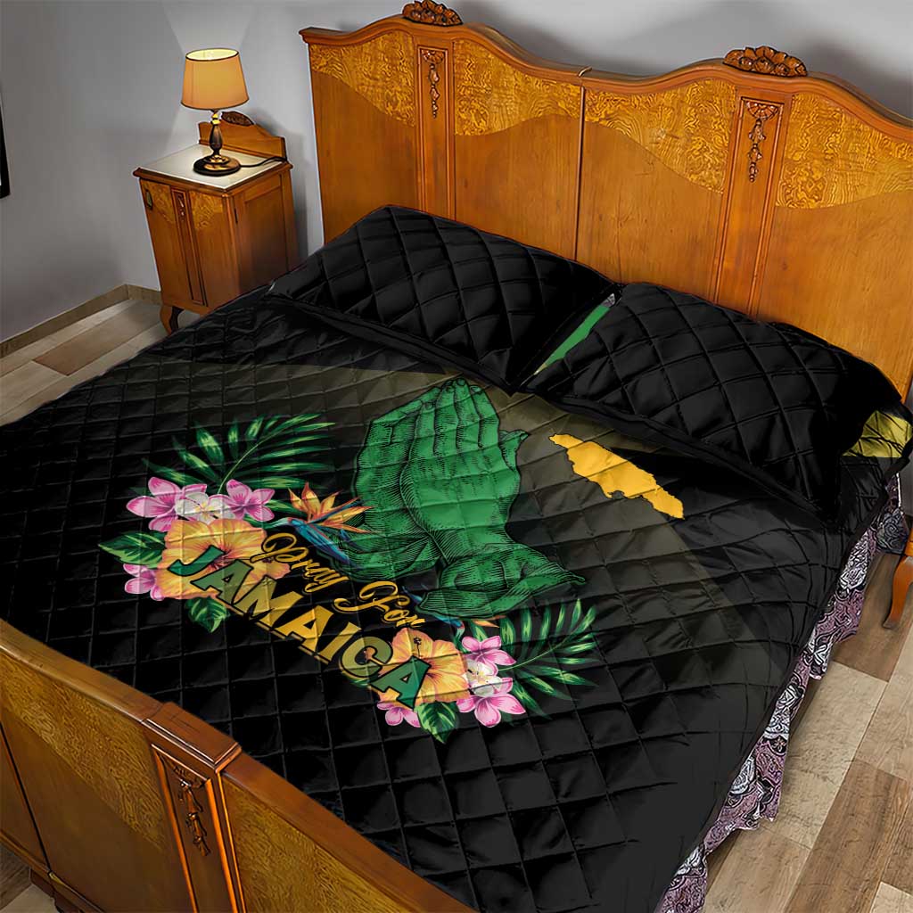 Pray For Jamaica Quilt Bed Set Jamaica Strong - Wonder Print Shop
