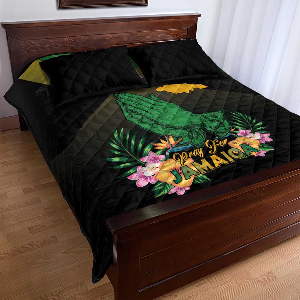 Pray For Jamaica Quilt Bed Set Jamaica Strong - Wonder Print Shop