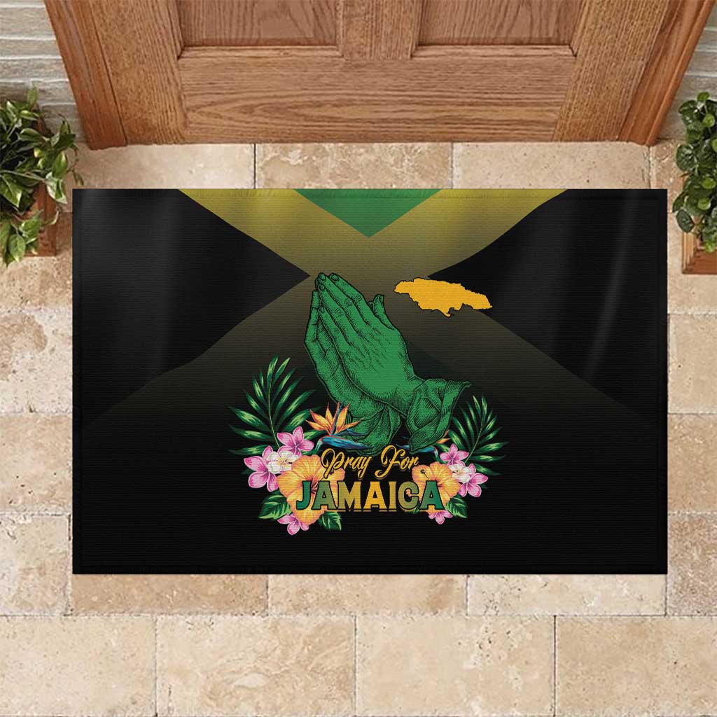 Pray For Jamaica Rubber Doormat Jamaica Strong - Wonder Print Shop