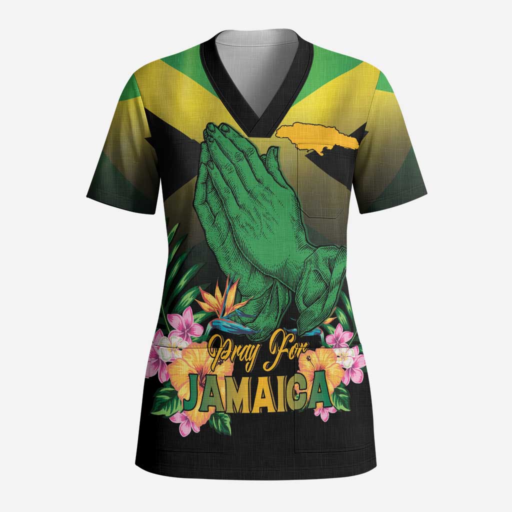 Personalized Pray For Jamaica Scrub Top Jamaica Strong - Wonder Print Shop