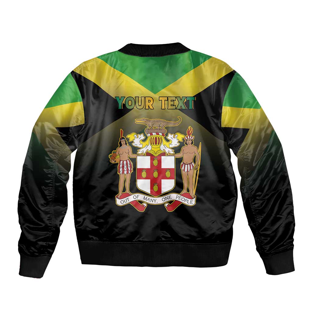 Personalized Pray For Jamaica Sleeve Zip Bomber Jacket Jamaica Strong - Wonder Print Shop