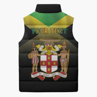 Personalized Pray For Jamaica Sleeveless Puffer Jacket Jamaica Strong - Wonder Print Shop