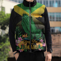 Personalized Pray For Jamaica Sleeveless Puffer Jacket Jamaica Strong - Wonder Print Shop