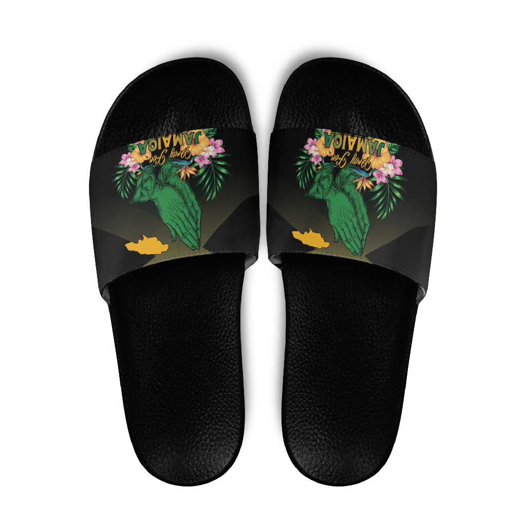 Pray For Jamaica Slide Sandals Jamaica Strong - Wonder Print Shop