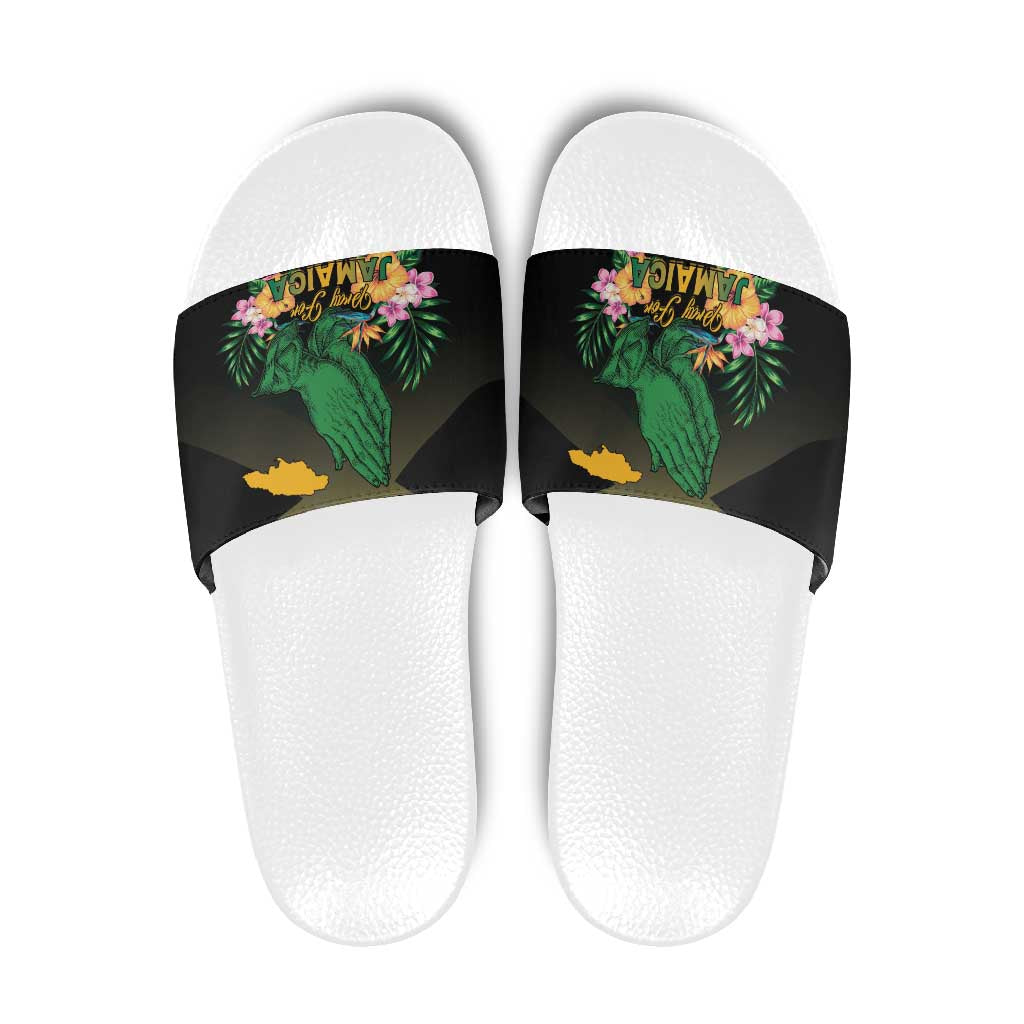 Pray For Jamaica Slide Sandals Jamaica Strong - Wonder Print Shop