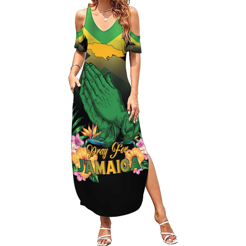 Personalized Pray For Jamaica Summer Maxi Dress Jamaica Strong - Wonder Print Shop