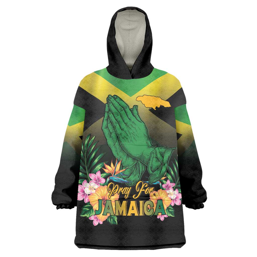 Personalized Pray For Jamaica Wearable Blanket Hoodie Jamaica Strong - Wonder Print Shop