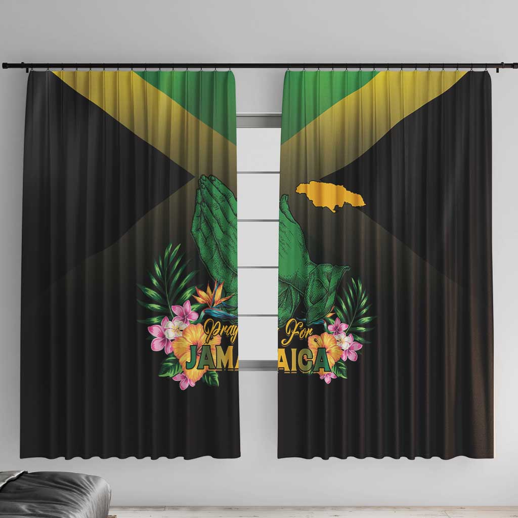 Pray For Jamaica Window Curtain Jamaica Strong - Wonder Print Shop