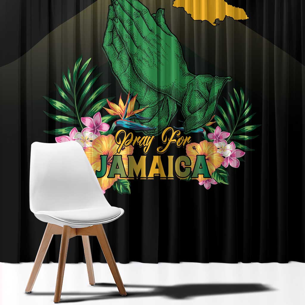 Pray For Jamaica Window Curtain Jamaica Strong - Wonder Print Shop
