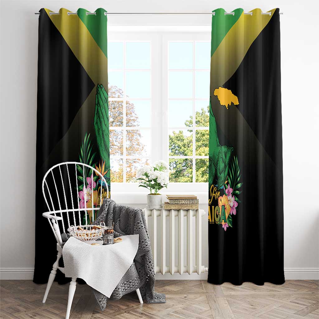 Pray For Jamaica Window Curtain Jamaica Strong - Wonder Print Shop