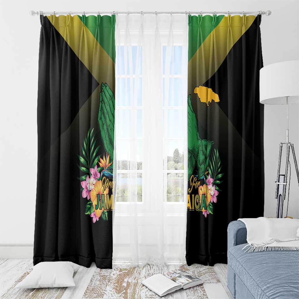 Pray For Jamaica Window Curtain Jamaica Strong - Wonder Print Shop