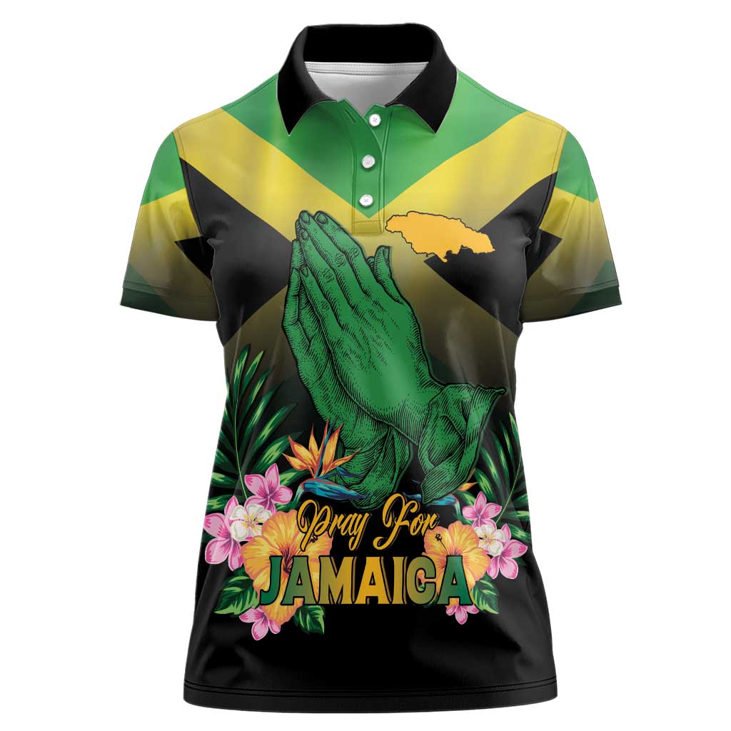 Personalized Pray For Jamaica Women Polo Shirt Jamaica Strong - Wonder Print Shop
