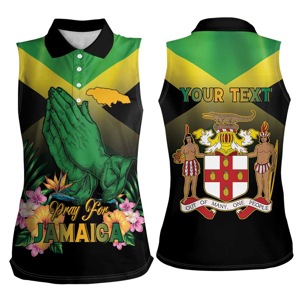 Personalized Pray For Jamaica Women Sleeveless Polo Shirt Jamaica Strong - Wonder Print Shop