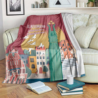Latvia Independence Day Blanket Latvija with Freedom Monument