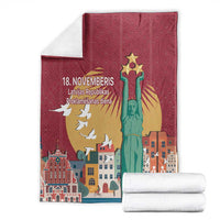 Latvia Independence Day Blanket Latvija with Freedom Monument