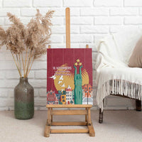 Latvia Independence Day Canvas Wall Art Latvija with Freedom Monument