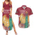 Latvia Independence Day Couples Matching Summer Maxi Dress and Hawaiian Shirt Latvija with Freedom Monument