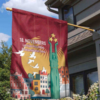 Latvia Independence Day Garden Flag Latvija with Freedom Monument