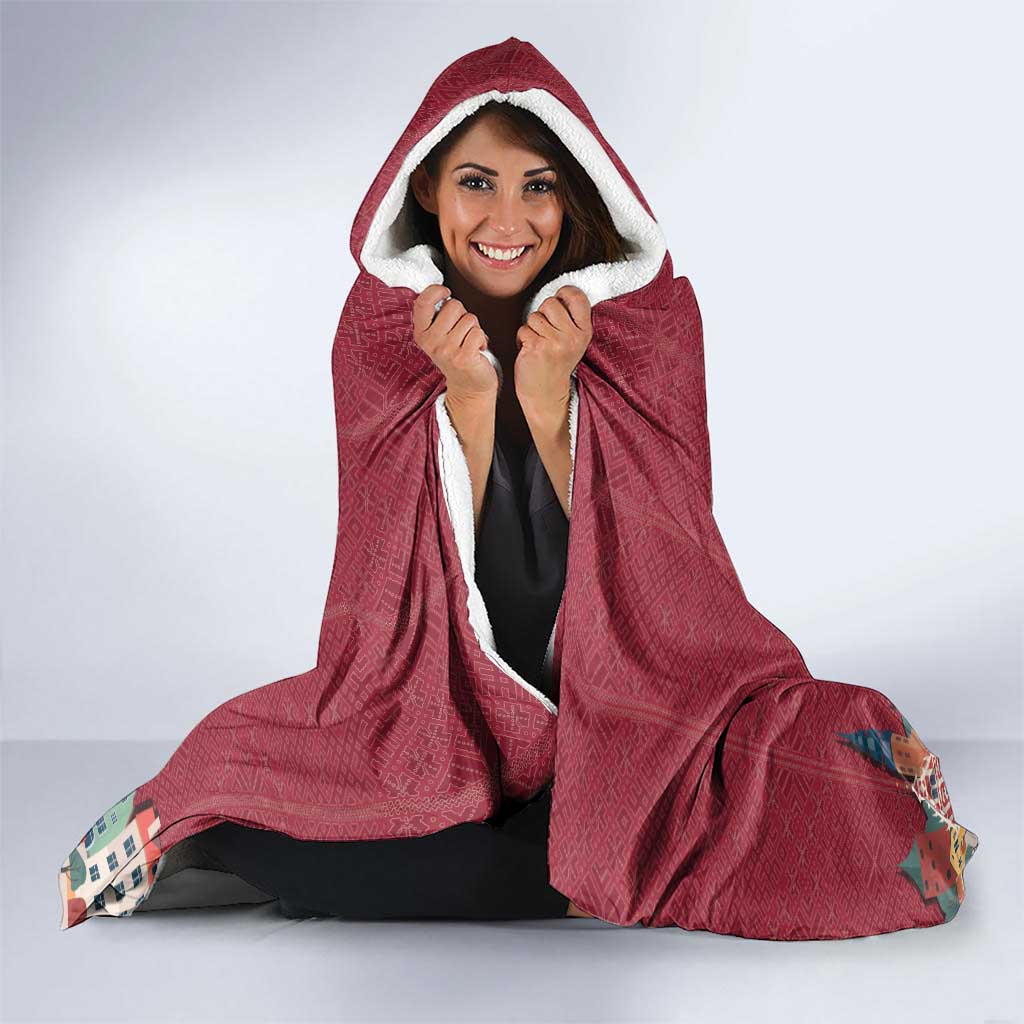 Latvia Independence Day Hooded Blanket Latvija with Freedom Monument