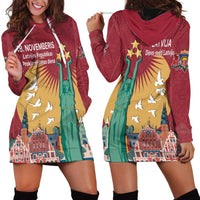 Latvia Independence Day Hoodie Dress Latvija with Freedom Monument