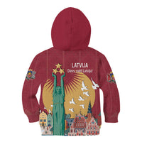 Latvia Independence Day Kid Hoodie Latvija with Freedom Monument