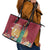 Latvia Independence Day Leather Tote Bag Latvija with Freedom Monument