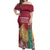 Latvia Independence Day Off Shoulder Maxi Dress Latvija with Freedom Monument