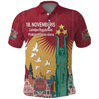 Latvia Independence Day Polo Shirt Latvija with Freedom Monument