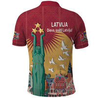 Latvia Independence Day Polo Shirt Latvija with Freedom Monument