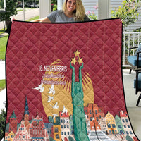 Latvia Independence Day Quilt Latvija with Freedom Monument