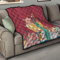 Latvia Independence Day Quilt Latvija with Freedom Monument