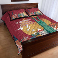 Latvia Independence Day Quilt Bed Set Latvija with Freedom Monument